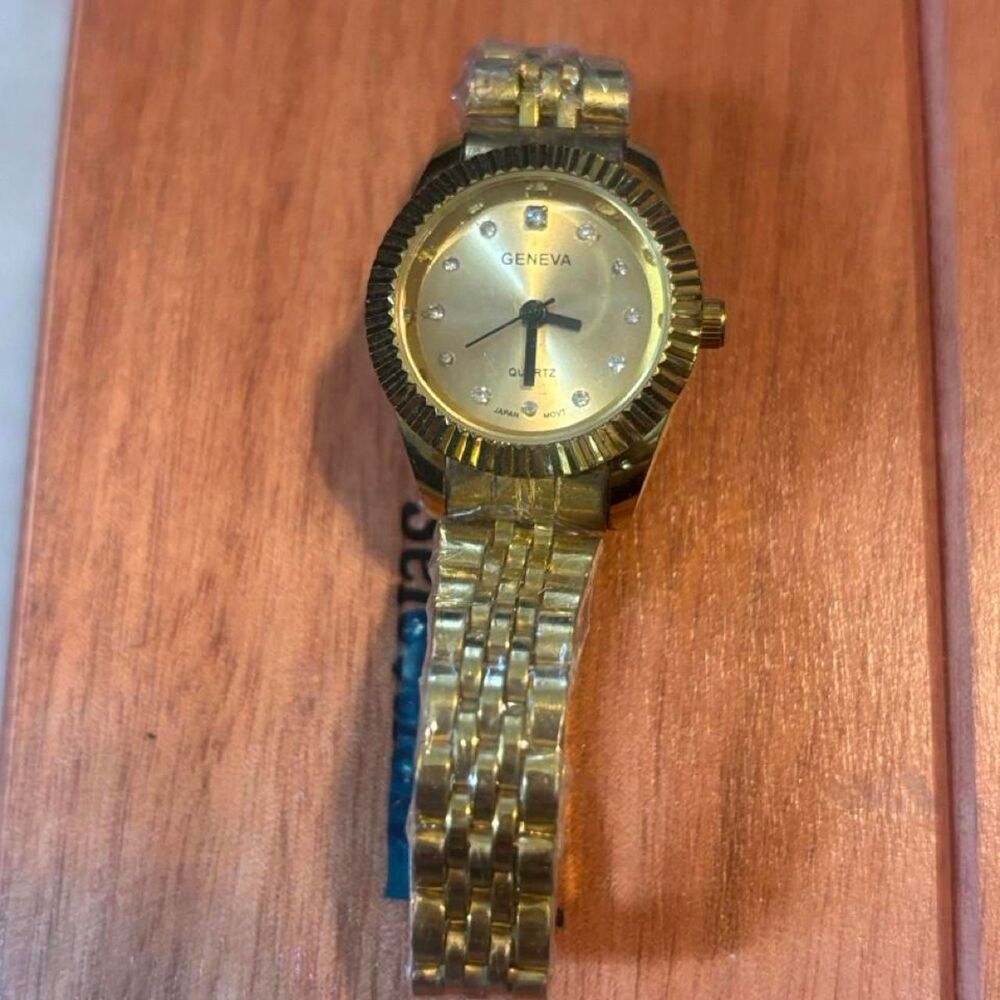 Geneva Women's Gold and Brown Watch